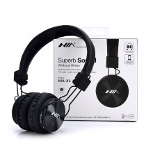 Беспроводные наушники Nia X3 Bluetooth + Mp3 плеер и Fm радио Black Беспроводные наушники Nia X3 Bluetooth + Mp3 плеер и Fm радио Black