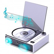 Портативный CD-плеер Leapwell Classic Design 4 в 1 с динамиками Bluetooth+FM-приемником+USB для пикника и дома 4 в 1 White 