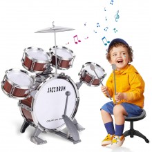 Детская барабанная установка Noaideoi Jazz Drum 586-335 – 5 барабанов, стул, аксессуары, в коробке Детская барабанная установка Noaideoi Jazz Drum 586-335 – 5 барабанов, стул, аксессуары, в коробке