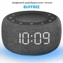 Цифровой радиобудильник Buffbee для спальни - ночник с 7 цветами, высококачественный звук + 4 мелодии будильника.