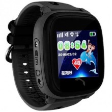 Детские часы-телефон Умные водонепроницаемые Smart Watch DF25  GPS (WIFI Edition )Aqua с прослушкой Black