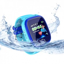 Детские часы-телефон умные водонепроницаемые Smart Watch DF25  GPS (WIFI Edition) с прослушкой (Голубой)