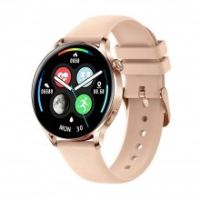 Смарт часы Умный браслет Smart Aura Keep Pro Женские Прием звонков 2 Ремешка Пульсометр Счетчик калорий Шагомер Gold+Pink
