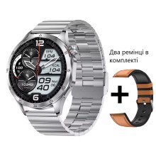 Смарт часы Smart GT Microwear Max Мужские 2 Ремешка Silver