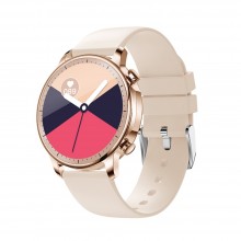 Смарт часы Умные часы Smart Intellectuai Watch V23 Pro 2021 Женские Тонометр Пульсометр Зброс звонка Gold+Beige