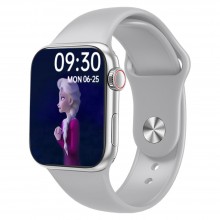 Смарт часы Умные часы Smart Marvelloous Plus Телефон Вращающая кнопка Беспроводная зарядка Тонометр Счетчик калорий Silver+Grey