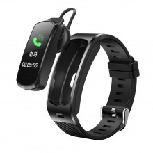 Фитнес браслет Умные часы Smart Talk Maximum + Наушник Чистый звук 2 ремешка Прием звонков Тонометр Пульсометр Black