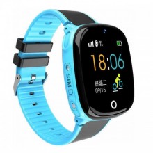 Детские часы-телефон Умные смарт часы водонепроницаемые Baby Smart Watch HW11 Wi-Fi Gps Прослушка Камера  Сине-черные