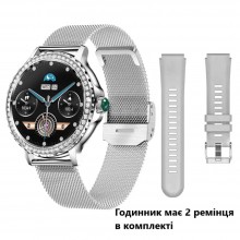 Смарт часы Smart New X-tal Plus Женские Прием звонков Пульсометр Счетчик калорий Шагомер Silver Смарт часы Smart New X-tal Plus Женские Прием звонков Пульсометр Счетчик калорий Шагомер Silver