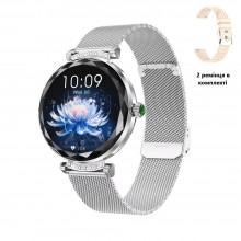 Смарт часы Smart Fallen Star Diamont Pro Женские Приём звонка 2 ремешка Здоровье Спорт Silver Смарт часы Smart Fallen Star Diamont Pro Женские Приём звонка 2 ремешка Здоровье Спорт Silver