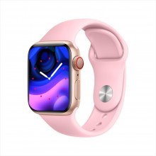 Смарт часы Умные часы Smart Talk Call 7 Plus Прием звонка Ремешок в подарок Тонометр Счетчик калорий Погода Gold+Pink