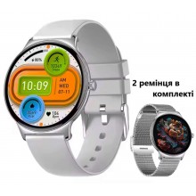 Смарт часы Smart Value Vision Pro Женские Прием звонков 2 Ремешка Silver Смарт часы Smart Value Vision Pro Женские Прием звонков 2 Ремешка Silver