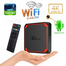 Смарт ТВ-Приставка X96 mini Plus 2/16 Android 9 Amlogic S905W4 Smart TV Box 1080P Full HD, Ultra HD (4K) Original Black-Red Смарт ТВ-Приставка X96 mini Plus 2/16 Android 9 Amlogic S905W4 Smart TV Box 1080P Full HD, Ultra HD (4K) Original Black-Red
