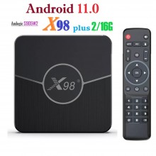 Смарт ТВ Приставка X98 Plus 2/16 Android 11 Amlogic S905W2 Smart TV Box 1080P Full HD, Ultra HD (4K) Original Black Смарт ТВ Приставка X98 Plus 2/16 Android 11 Amlogic S905W2 Smart TV Box 1080P Full HD, Ultra HD (4K) Original Black