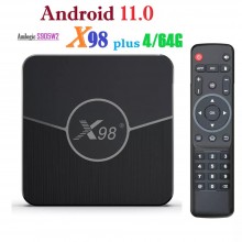 Смарт ТВ Приставка X98 Plus 4/64 Android 11 Amlogic S905W2 Smart TV Box 1080P Full HD, Ultra HD (4K) Original Black Смарт ТВ Приставка X98 Plus 4/64 Android 11 Amlogic S905W2 Smart TV Box 1080P Full HD, Ultra HD (4K) Original Black