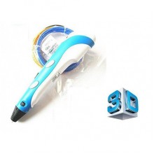 3D ручка с LCD дисплеем Smart 3D pen-2 + эко пластик Голубая
