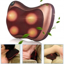 Массажная подушка MASSAGE PILLOW роликовый массажер для спины и шеи для дома сеть 220 В автомобиль  сеть 12 В Original