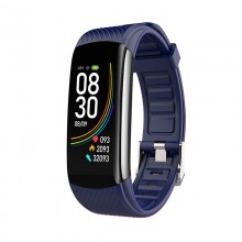 Фитнес Браслет Умные часы Smart Elegant Bracelet C6T Pro Тонометр Термометр ЭКГ Уровень кислорода в крови Погода Blue