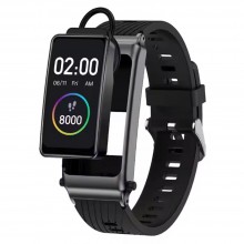 Фитнес браслет Smart Keepsake Maximum + Наушник Чистый звук 2 ремешка Прием звонков Black