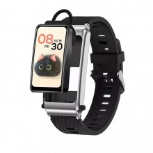 Фитнес браслет Smart Keepsake Maximum + Наушник Чистый звук 2 ремешка Прием звонков Silver-Black
