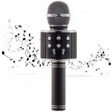 Караоке микрофон Беспроводной микрофон Wster WS-858 Bluetooth 4.0 Селфи МРЗ FM Aудио-вход Black Караоке микрофон Беспроводной микрофон Wster WS-858 Bluetooth 4.0 Селфи МРЗ FM Aудио-вход Black