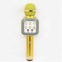 Караоке микрофон Оригинальный беспроводной микрофон Bluetooth Wireless Microphone WS 1818 USB стерео колонка MP3 Gold Караоке микрофон Оригинальный беспроводной микрофон Bluetooth Wireless Microphone WS 1818 USB стерео колонка MP3 Gold