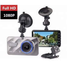 Видеорегистратор для автомобиля  DVR A10 Full HD 4" LCD  WDR Premium Clas с выносной камерой заднего вида  2 камеры
