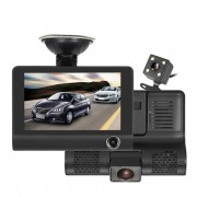  Видеорегистратор на 3 камеры DVR  Recorder HDR LCD 4.0 Full Hd 1080P 170° Ночная семка Датчик парковки G-Sensor 