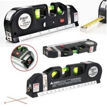  Лазерный уровень Fixit Laser Level Pro 4 в 1+ Жидкостный уровень+Рулетка+Ленейка