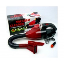 Автомобильный пылесос С фонариком 12 V CAR VACUM CLEANER Контейнер 200 мл Орегинал Красный/черный